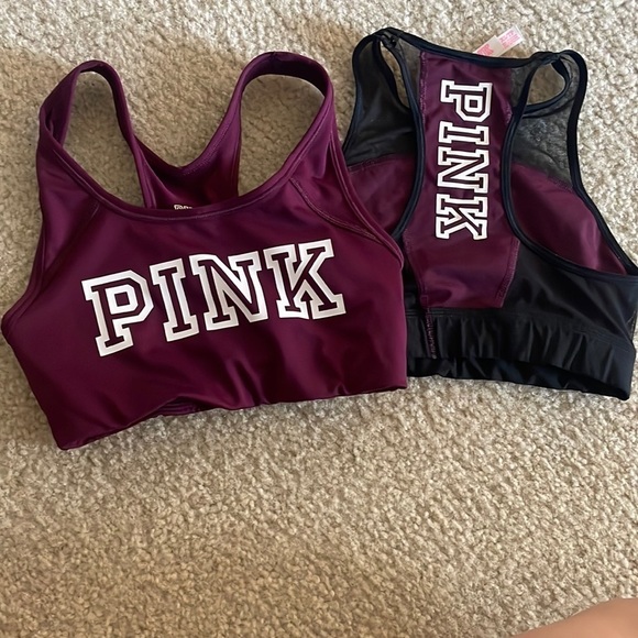 PINK Victoria's Secret Other - Pink sports bra bundle size XS purple and black​​​​​​​​​